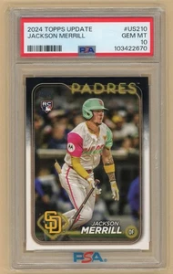 Jackson Merrill - 2024 Topps Update - Rookie #US210 - PSA 10 GEM MINT - Picture 1 of 2