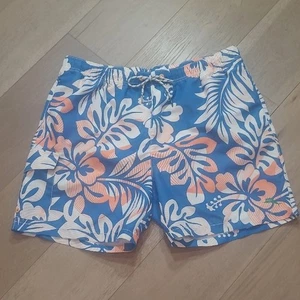 Tommy Bahama Swim Shorts Men's sz XL Blue and Orange Hawaiian Swim Trunks - Picture 1 of 9