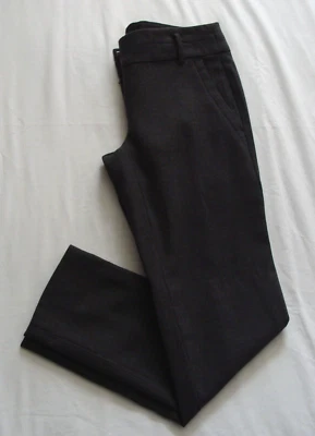 Pantalón ANN TAYLOR LOFT Gris Medio Oscuro Mezcla Lana "MARISA" Talla 00 (27.5 Entrepierna) Foto 1 de 4