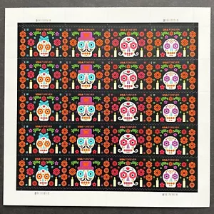 USA 2021 Stamps MNH Forever Day of the Dead Skull Block Sheet of 20 US - Picture 1 of 5