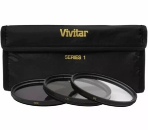 Vivitar 82mm UV, Polarizer & FLD Deluxe Filter kit (set of 3 + carrying case) - Picture 1 of 5