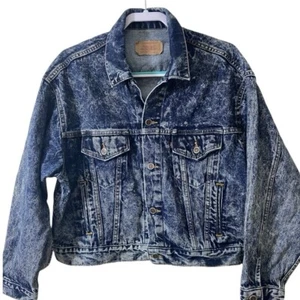 Levi's Vintage 80sTrucker Jean Jacket Men's 70508-0227 Acid Wash Denim USA - Picture 1 of 14