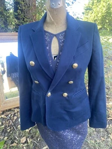 Juicy Couture Heather Navy Blazer Small - Picture 1 of 12