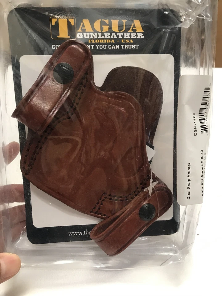 Funda de paleta de cuero marrón para romper pulgar Tagua DSH 1168 LH Kahr PM Series 9 y 40 Foto 1 de 3