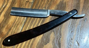 Antique "Vulcan" Straight Razor Thomas Ellin & Co Sheffield w Marbled Plastic - Picture 1 of 8