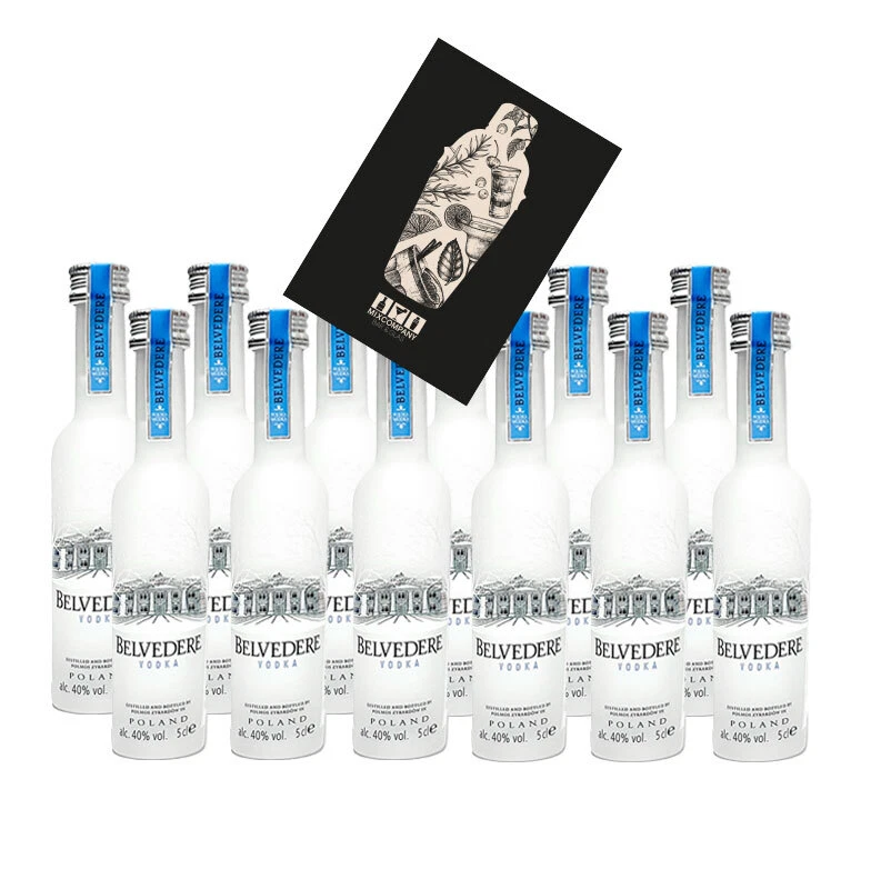Belvedere Vodka Miniatur 12x 50ml (40% Vol) Poland Wodka Mini- [Enthält Sulfite - Bild 1 von 1