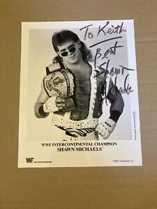 WWF 1992 Shawn Michaels Signed Promo Photo P-102!!! RARE!!!Inscribed to Keith.