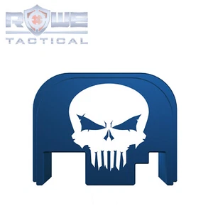 Rowe Tactical Rear Slide Back Plate for Glock Gen 1-4 - Rowe Punisher Skull - Picture 1 of 4