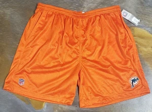 Miami Dolphins Orange Mesh Shorts NFL Onfield Reebok Throwback Logo XXL NWT - Picture 1 of 10