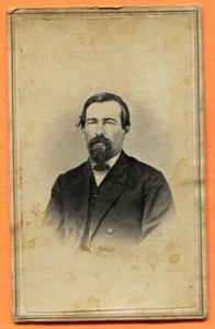 CDV Portrait eines bärtigen Mannes, um 1860er Jahre - Bild 1 von 2