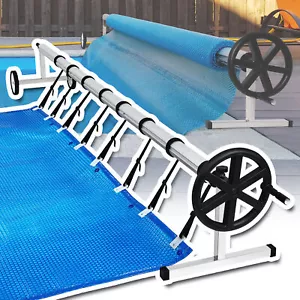 Pool Aufroller Aufrollsystem Poolaufroller mit Rädern für Solarfolie Abdeckung - Bild 1 von 12