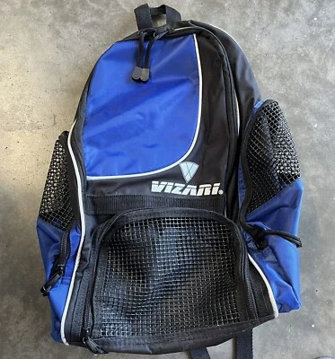 VIZARI Solano #30142 Deportes Fútbol Equipo Bolsa Mochila Estilo Azul y Negro Foto 1 de 4