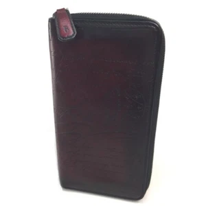 BERLUTI Calligraphy Long Zip Around Wallet Leather Dark Brown / Black - Bild 1 von 12