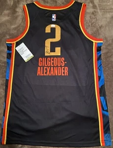 Camiseta MVP Shai Gilgeous-Alexander AUTO FIRMADA OKC Thunder City Edition - Certificado de autenticidad JSA - Imagen 1 de 8