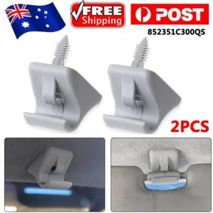 2x Sun Visor Clip Left/Right Side Grey For Hyundai Getz 2002-2011 852351C300QS - Picture 1 of 13