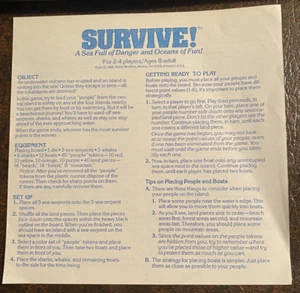 Survive 1982 ! Instructions de jeu UNIQUEMENT - Photo 1/1