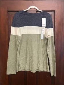 Neu mit Etikett Goodfellow langärmliges Herrenhemd Colorblock Größe Medium - Bild 1 von 3