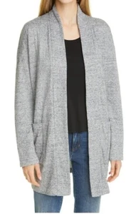 Eileen Fisher Damen Bio Baumwolle Schalkragen Jacke Grau Moon Large - Bild 1 von 8