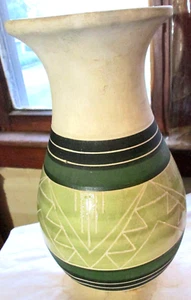 NATIVE AMERICAN SIOUX MOLDED VASE, GLOSSY, SP-RC-SD, SIGNED, 10" X 5 1/2",  USED - Picture 1 of 7