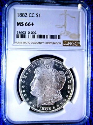 1882cc MORGAN DOLLAR NGC Ms66+ ULTRA RARE VSS/VAM 5 DEEP CAMEO LOOKS PL NGC PQ+ - Image 1 of 4