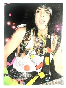 KISS / PAUL STANLEY LIVE VINNIE VINCENT MAGAZINE FULL PAGE PINUP POSTER CLIPPING - Picture 1 of 4