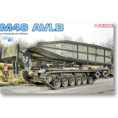 DRAGON 1/35 3606 M48 AVLB Armored Vehicle Launched Bridge Plastic Model Kit - Image 1 of 3