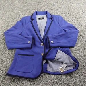NEW Talbots Jacket Womens 8P Blue Aberdeen Blazer Sports Coat Surgeon Cuff Notch - Picture 1 of 16