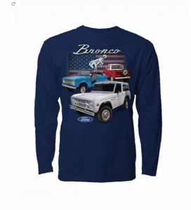 Ford Bronco U.S. Flag Long Sleeve T-Shirt NEW Fast Free Ship - Picture 1 of 7