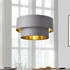 lux.pro Hngeleuchte Deckenleuchte Leuchte Hngelampe Design Stoff 40cm Grau