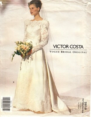 Vogue 2618 uncut pattern sizes 12-14-16 Victor Costa wedding dress train - Image 1 of 2