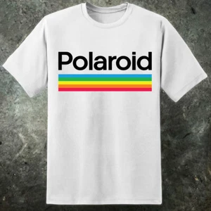Mens Retro Polaroid Rainbow Style Logo T Shirt Photography Vintage 70's 80's - Picture 1 of 1