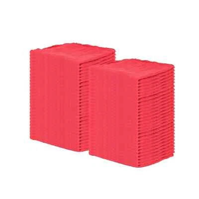 Toalhas de loja vermelhas têxteis macios 13 x 14 limpadores absorventes de algodão para limpeza - Imagem 1 de 4