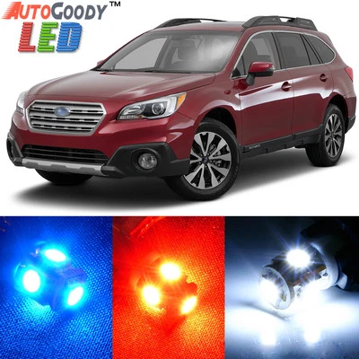 12 x Premium Xenon White LED Lights Interior Package for Subaru Outback + Tool - Image 1 of 4