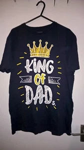 Men Navy "King of Dads" T-Shirt Size M By George - Picture 1 of 1