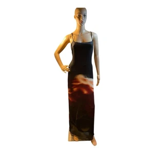 ASOS DESIGN Women’s mesh maxi dress in oversized floral print Size 8 - Picture 1 of 17