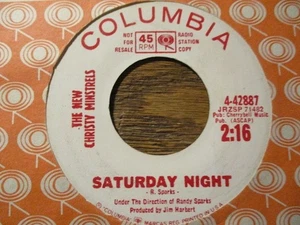 THE NEW CHRISTY MINSTRELS *DJ COPY* "SATURDAY NIGHT" 45 RPM - Picture 1 of 1
