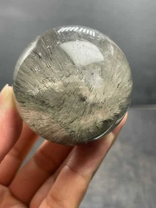 55mm natural blue hair crystal quartz sphere polished ball energy healing decor - Picture 1 of 9