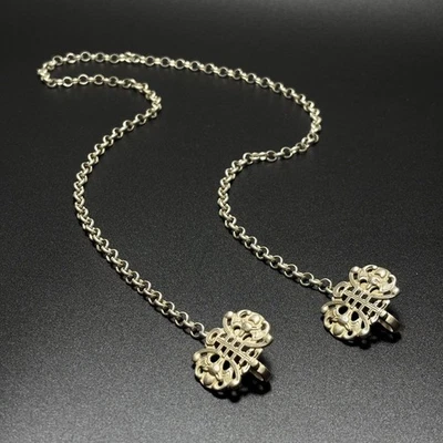 Collar étnico Miao plata estilo antiguo vintage cadena cobre colgante hecho a mano Foto 1 de 4