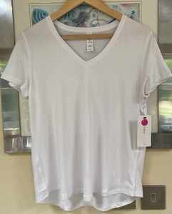 Pristine BNWT Yogalicious White Active/Yoga Top. Relaxed Size Small (UK 10/12?) - Picture 1 of 13