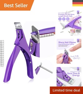Violetter Acryl-Nagelknipser mit 15 Magneten – Profi für Gelnägel & Acrylnägel - Bild 1 von 9