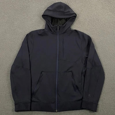 Chaqueta con Capucha Lululemon Para Hombre Mediana Azul Marino Cremallera Completa Forrada de Vellón Atlética Informal Foto 1 de 4