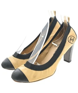 CHANEL Pumps Women's Size 35.5 Beige Leather - Picture 1 of 10
