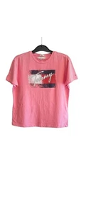 Pink Tommy Hilfiger Girls T-Shirt - Casual Fashion Apparel 2025, Size 12y - Picture 1 of 6