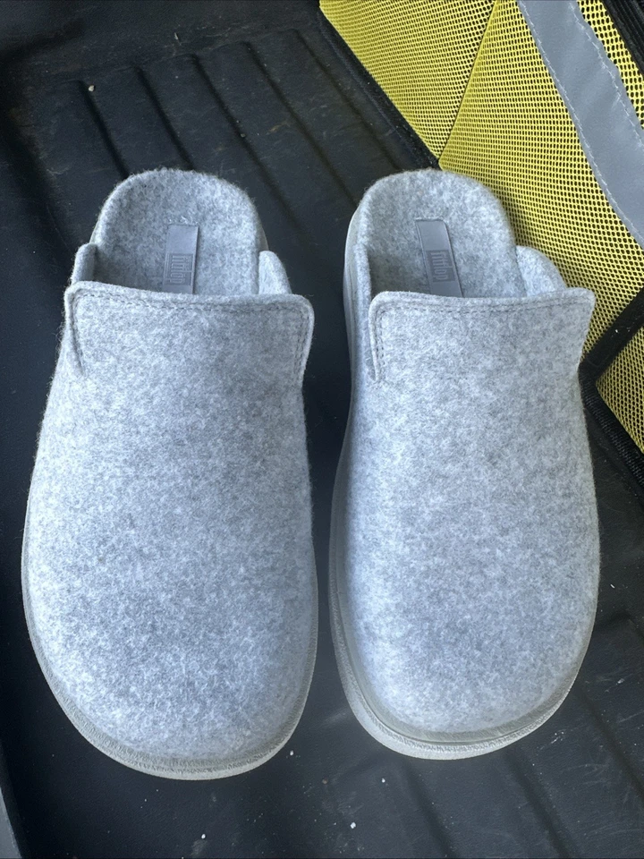 Fitflop Women’s US 5 Uk 3 Gen-FF All Grey Felt Mules /clog Slippers Sandals Grey - Image 1 of 4
