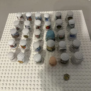 Lot 30 Vintage Fingerhüte Reisen USA Staaten Wahrzeichen Reiseziele Fingerhut - Bild 1 von 24