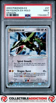 2003 Pokemon Ex Dragon #97 Rayquaza Ex Holo Dragon PSA 9 - Image 1 of 2