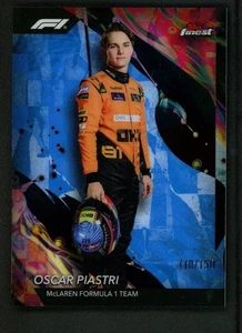 2024 Oscar Piastri 118/150 Topps Finest Blue Refractor - Picture 1 of 2