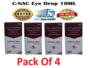 (Pack of 4) C-NAC Eye Drops N-Acetyl-Carnosine Eye Drops 10ml Each - Picture 1 of 4