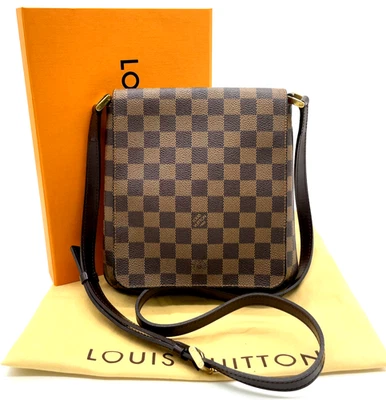 Auth Louis Vuitton Damier Ebene Musette Salsa N51300 Long ShoulderBag W/B ＭR0063 - Image 1 of 4