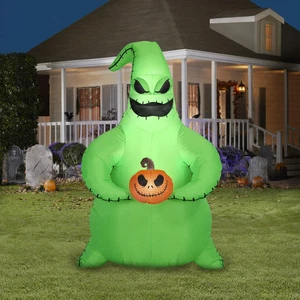 Disney Oogie Boogie 5ft Nightmare Before Christmas Airblown Inflatable Lights Up - Picture 1 of 3